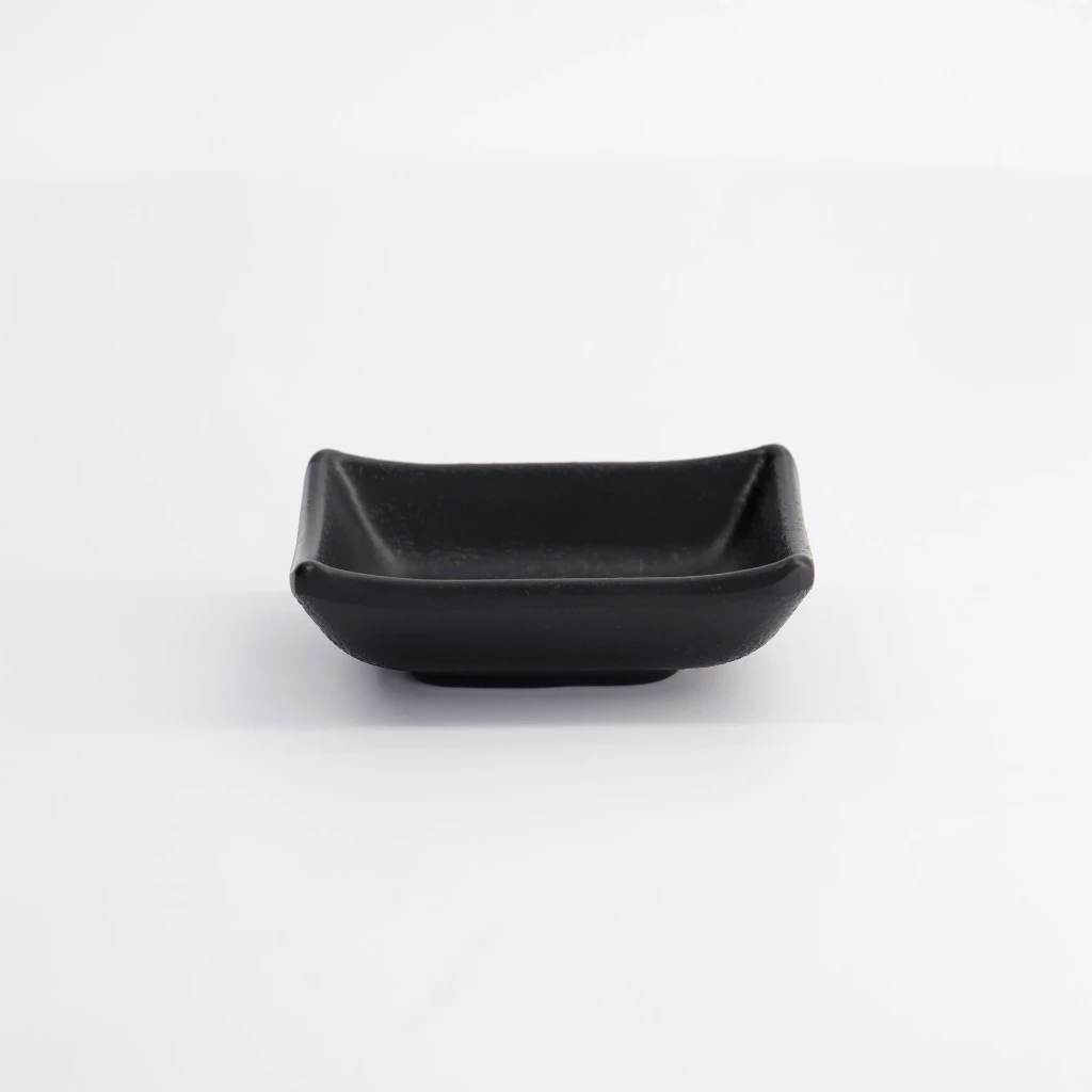 MELAMIN ZEN Soße rechteckig 9x7x3 - schwarz matt