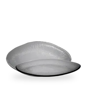 Bamboo Organic Glass  Oval Platter     30 x 16.2 11 3/4" x 6 3/8" Box 6
