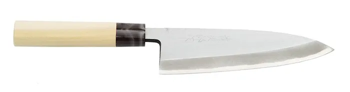 (D/R) Japan Deba Carbon Messer 16.5cm hellbraun