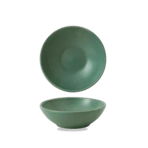 Andorra Green  Contour Shallow Bowl   26 9oz H: 4.5 Dia 13 5 1/4" Box 12