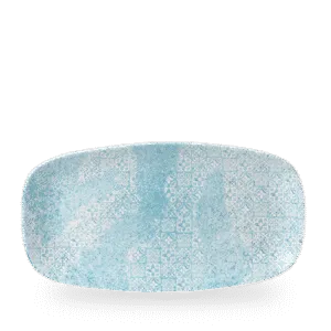Aquamarine  Med Tiles Chefs Oblong Plate     35.5 x 18.9 13 7/8" x 7 3/8" Box 6