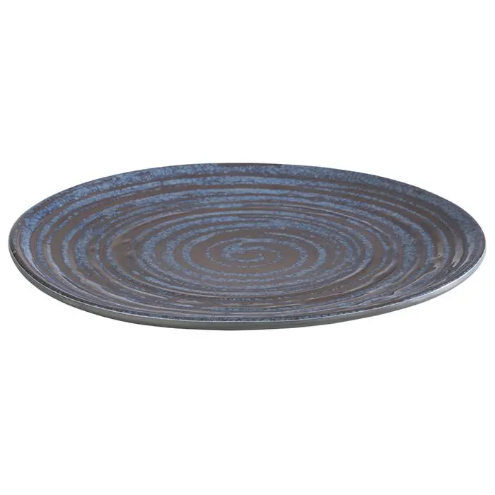 MELAMIN Teller flach D22 H2 - blau/grau