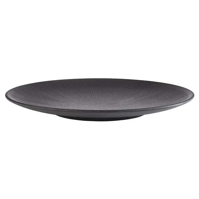 [AP85065] MELAMIN Platte rund D33 H3,5 - schwarz