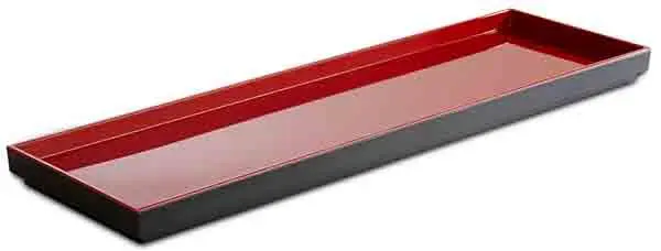 [AP15460] MELAMIN Tablett GN 2/4 H3 - rot/schwarz