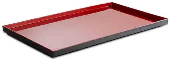 [AP15455] MELAMIN Tablett GN 1/1 H3 - rot/schwarz