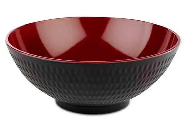 [AP15421] MELAMIN Suppenschale D24 H9,5 2,2L - rot/schwarz