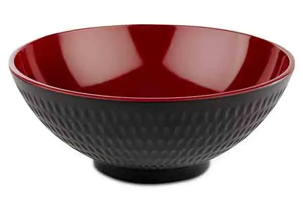 MELAMIN Suppenschale D20 H8 1,1L - rot/schwarz