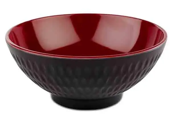 [AP15418] MELAMIN Schale D13 H5,5 350ml - rot/schwarz