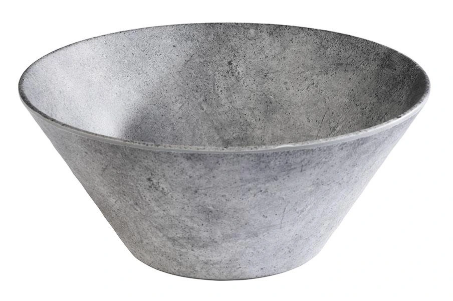 MELAMIN Schale hochkantig D28 H12 3L - Steinoptik grau