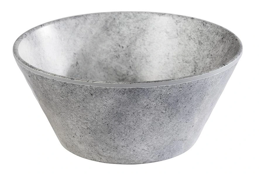 MELAMIN Schale hochkantig D16 H7 500ml - Steinoptik grau
