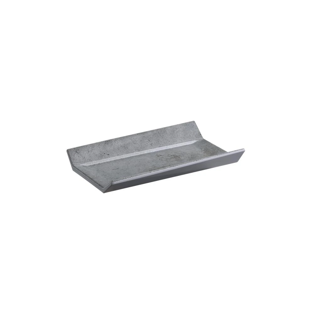 [AP84403] MELAMIN Tablett 1/4 GN - Steinoptik grau
