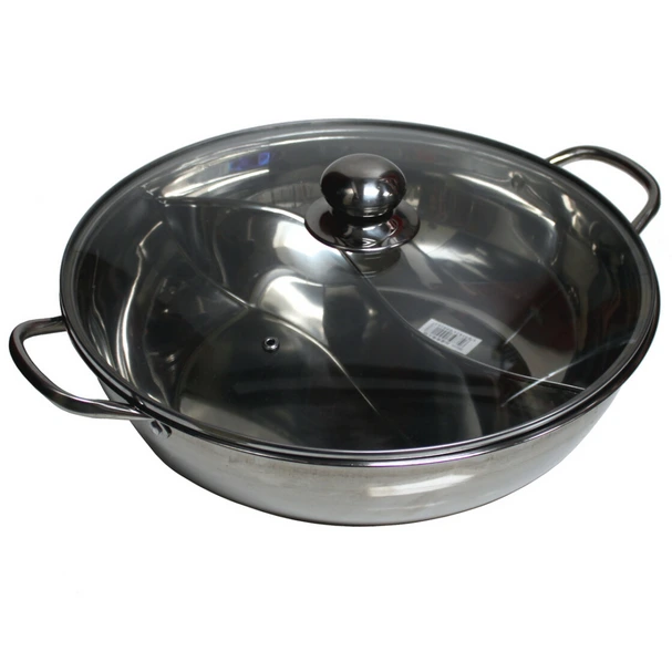Feuertopf 2-Fach D31, mit Glasdeckel - induktionsfähig