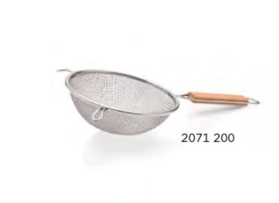 Sieb doppelmaschig mit Holzgriff 27cm