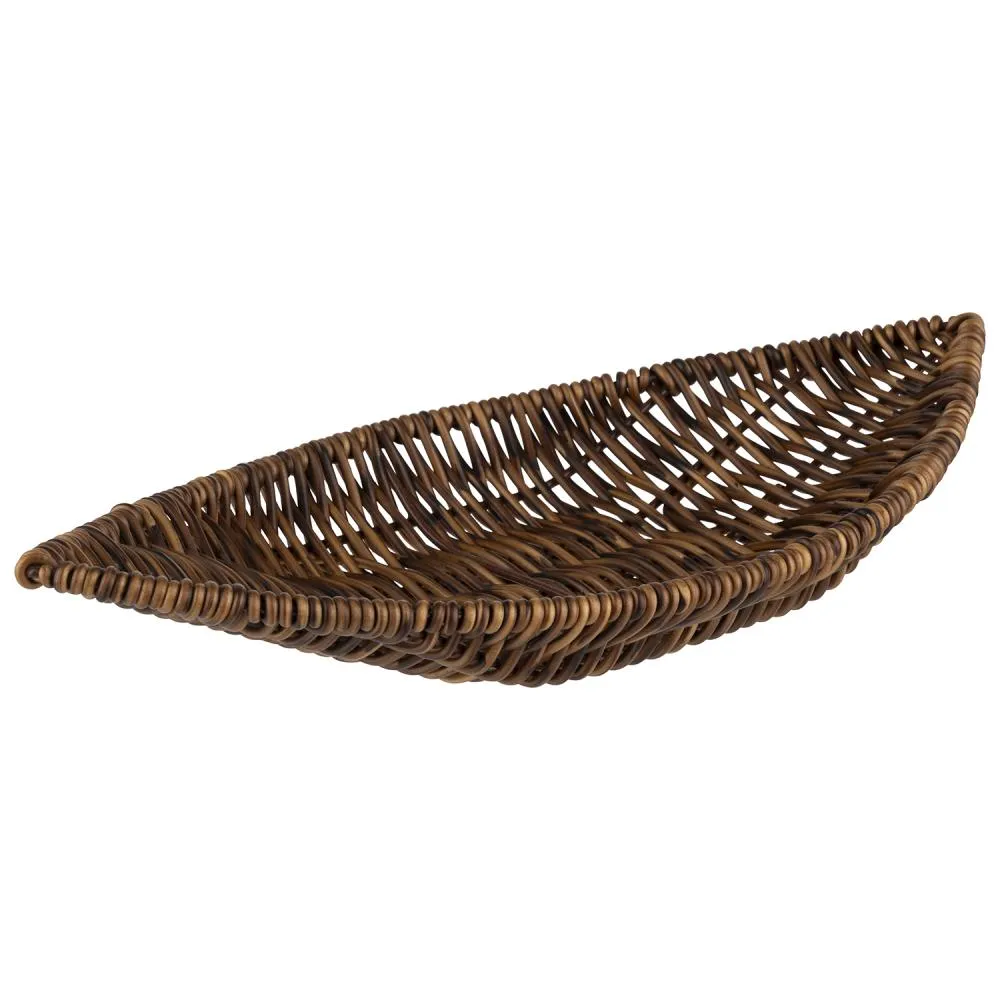 PP Servierkorb blattförmig 30x15x5 - dunkelbraun