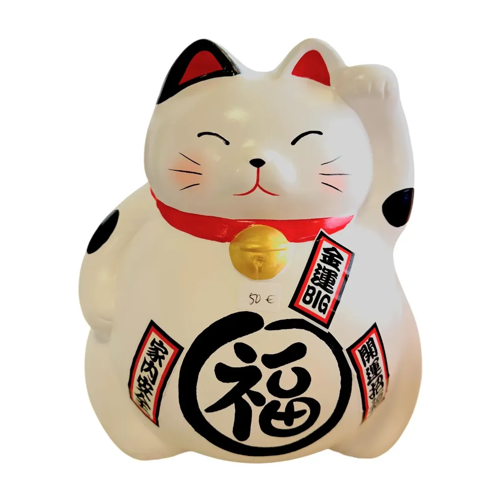 Japan Glückkatze weiß gr.