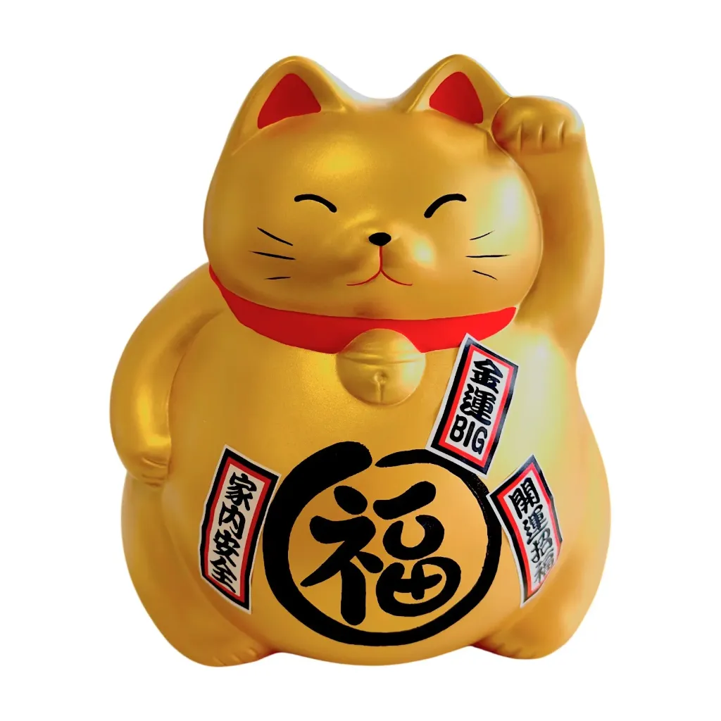 Japan Glückkatze gold gr.