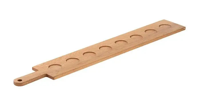 [AP00809] Servierbrett Eichenholz, mit 8 VertieFUngen Ø 6 cm