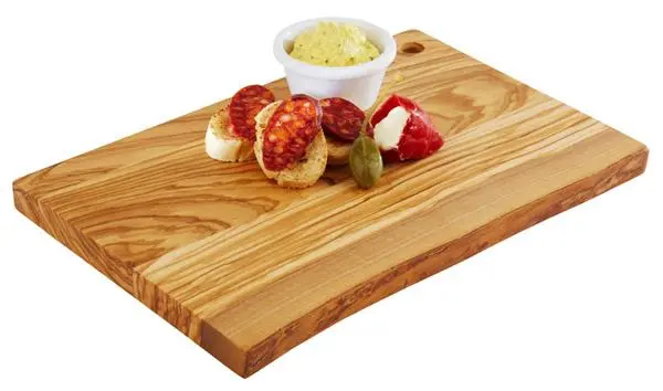 [AP00871] Servierbrett OLIVE Naturschnitt Handmade 30x20,5x2