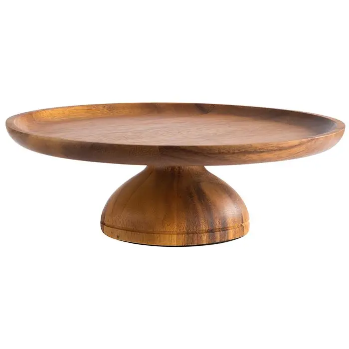 [AP33292] Servierplatte Ø24 H8cm aus Akazienholz geölt
