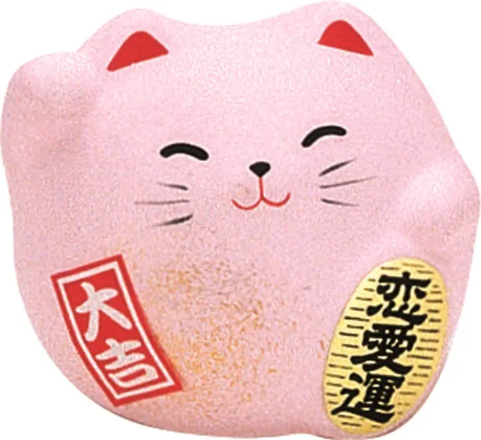 Glückkatze 5,5cm pink