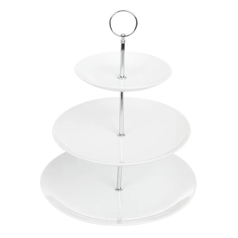 [GA-GG881] Etagere 3-stufig, Porzellan, D15-23-27 (weiß)