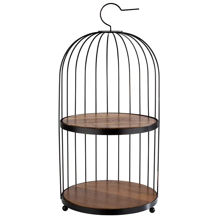 Vogelkäfig D26 H54 schwarz-braun