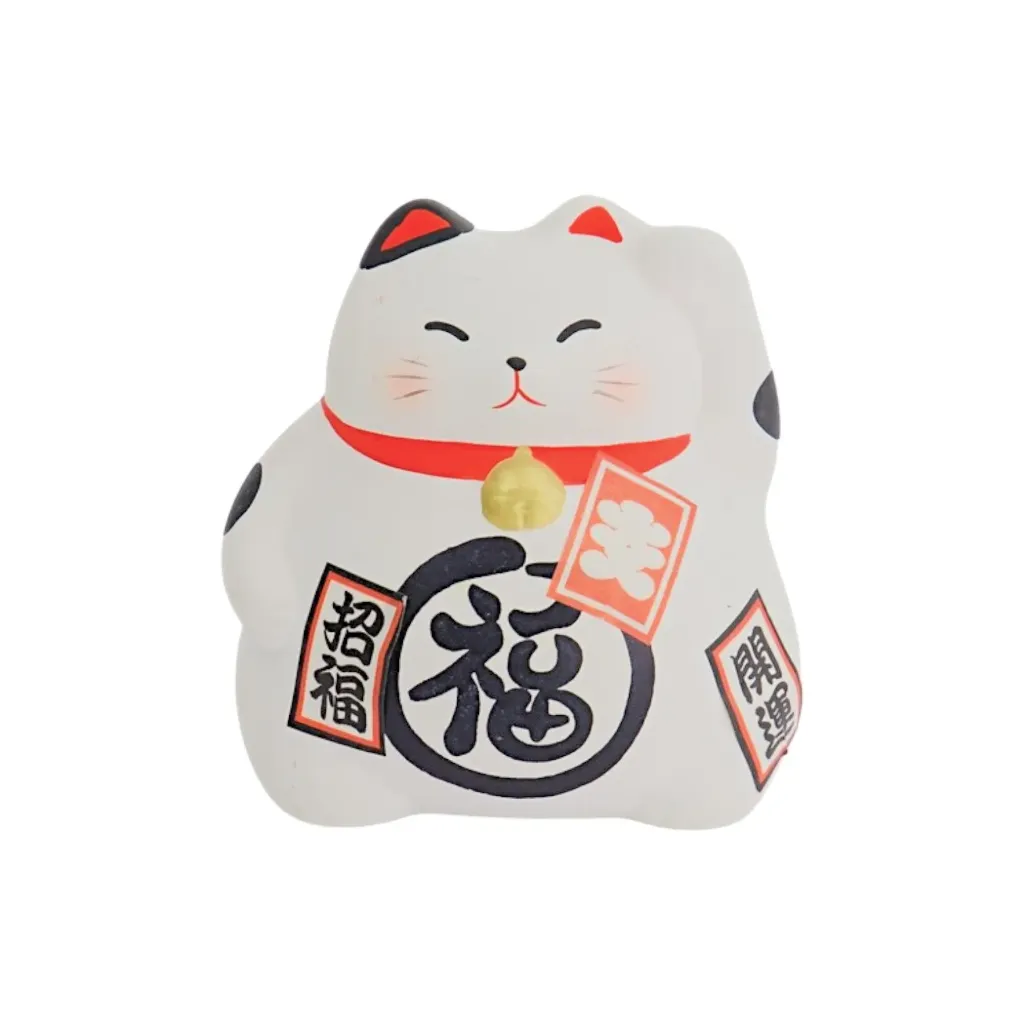 Glückkatze 9cm, weiß Box 1/96