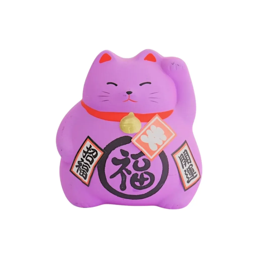 JN06132    Glückkatze 9cm, lila
