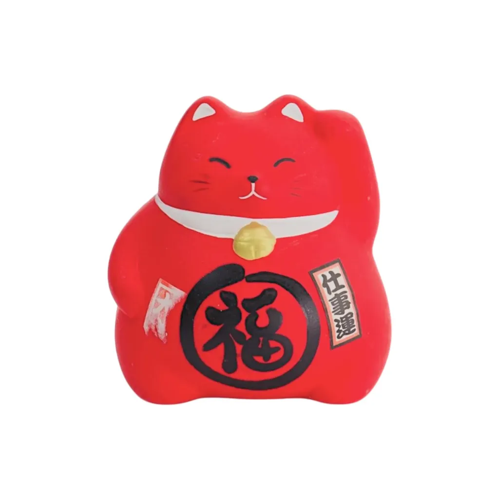 Glückkatze 9cm, rot Box 1/96