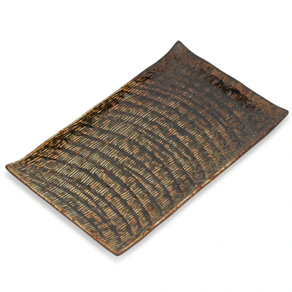 AUTUMM UMI Teller rechteckig 30x18cm - braun