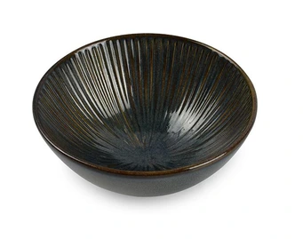 FOREST HALO Schale D15xH7cm - blau/braun