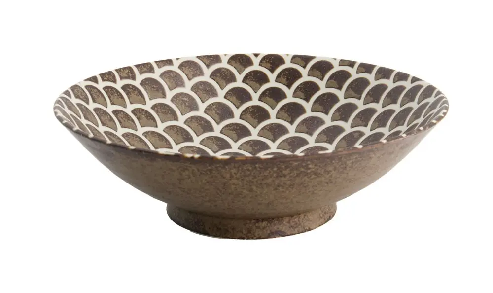 NANAKO-BR flache Schale D25 H7,4 1400ml Fischschuben-Design Box 3/24