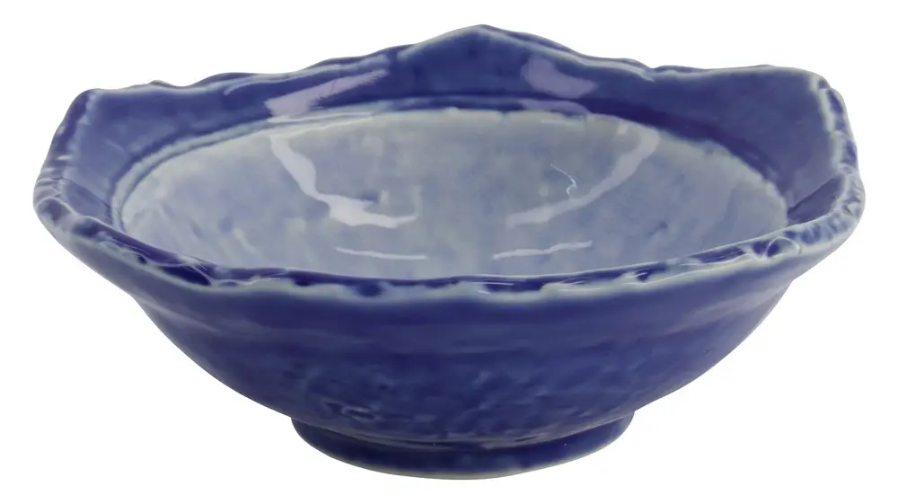 (D/R) Schale oval 14x14x5- blau/dunkelblau