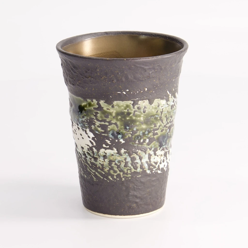 Craft Tasse schwarz Brush Gold 8.5x11cm 280ml Box 6/48