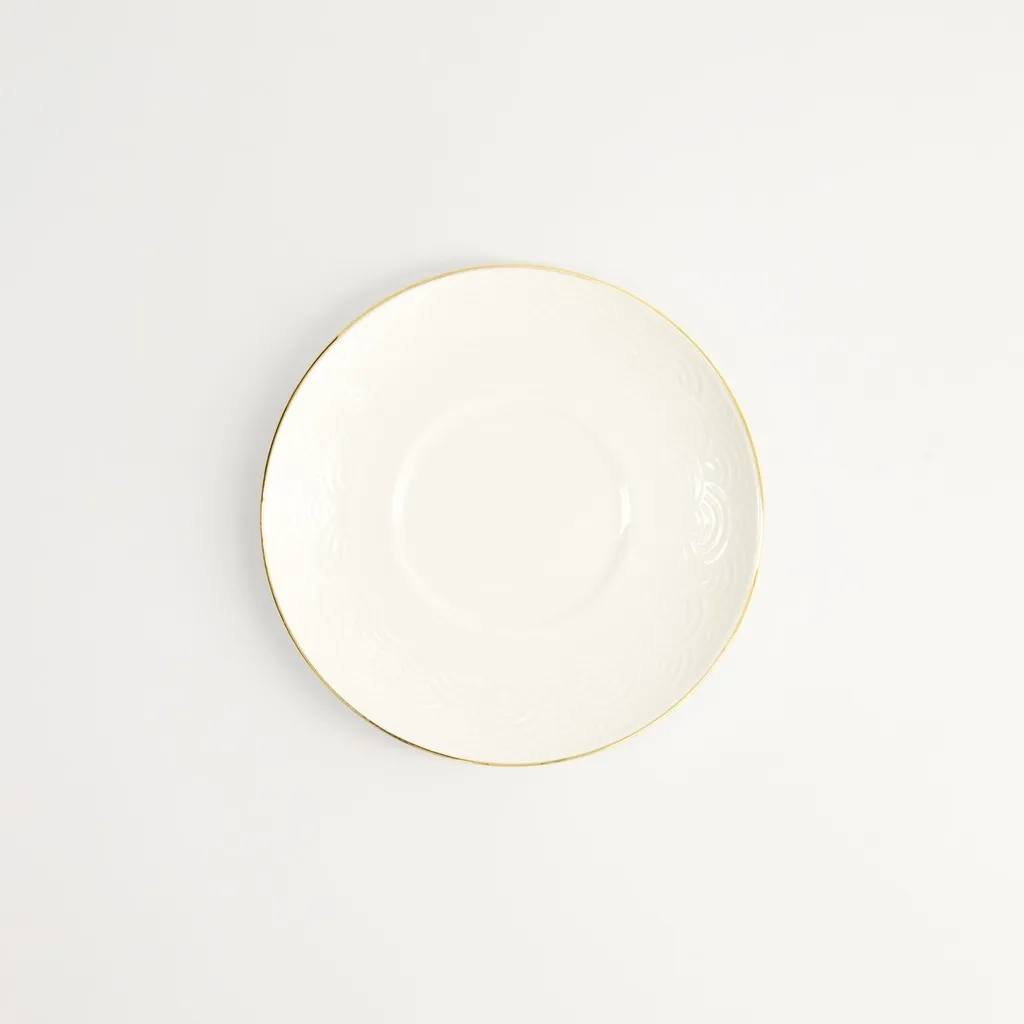 (F) WHITE GOLD - WELLEN Unterteller D12, passend Tasse JN16813