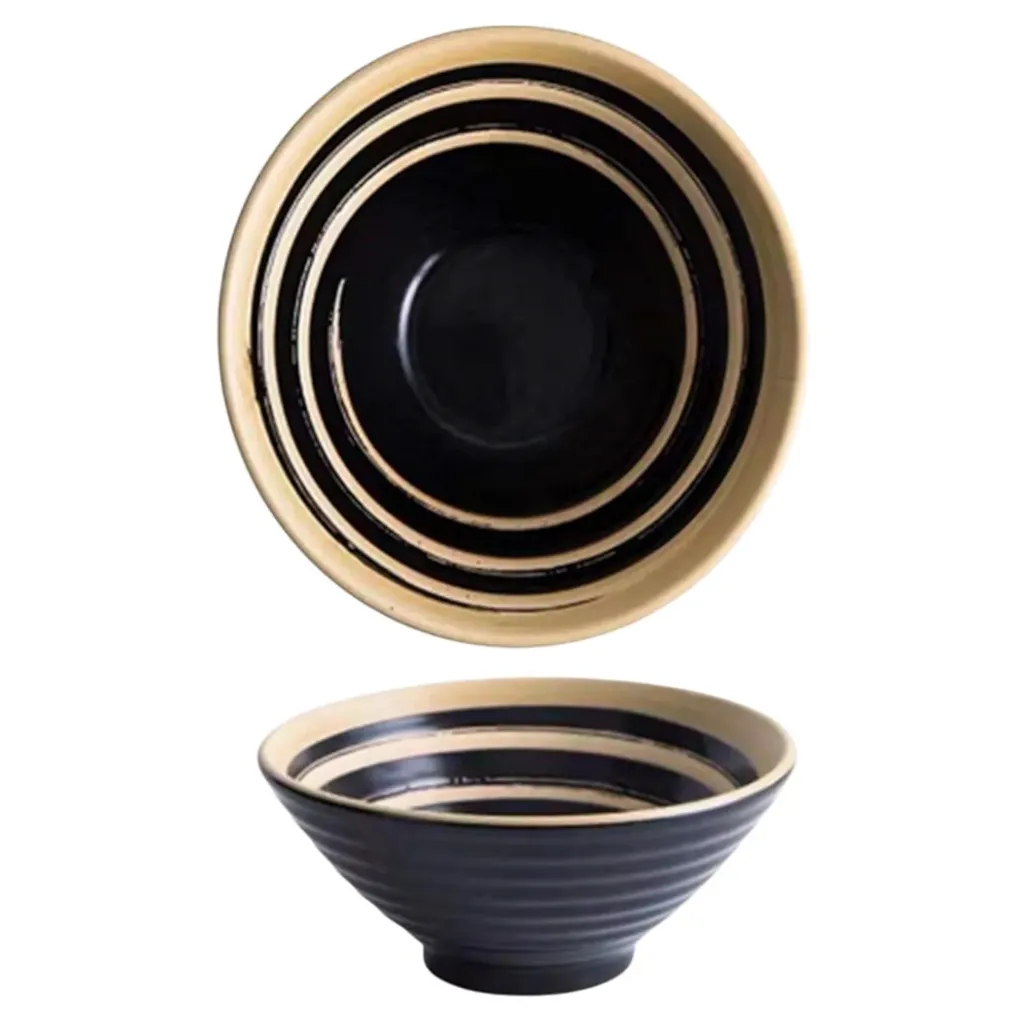 SPIRAL Ramen Schale D20 - schwarz/creme