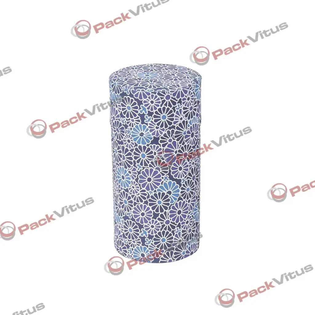 Teedose Blumen 200g blau Box 1/120