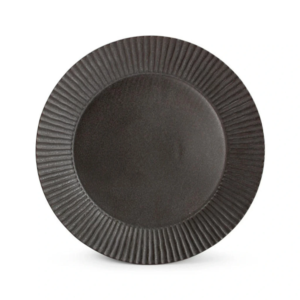 DL606023  Teller flach 30,5cm black Aurora