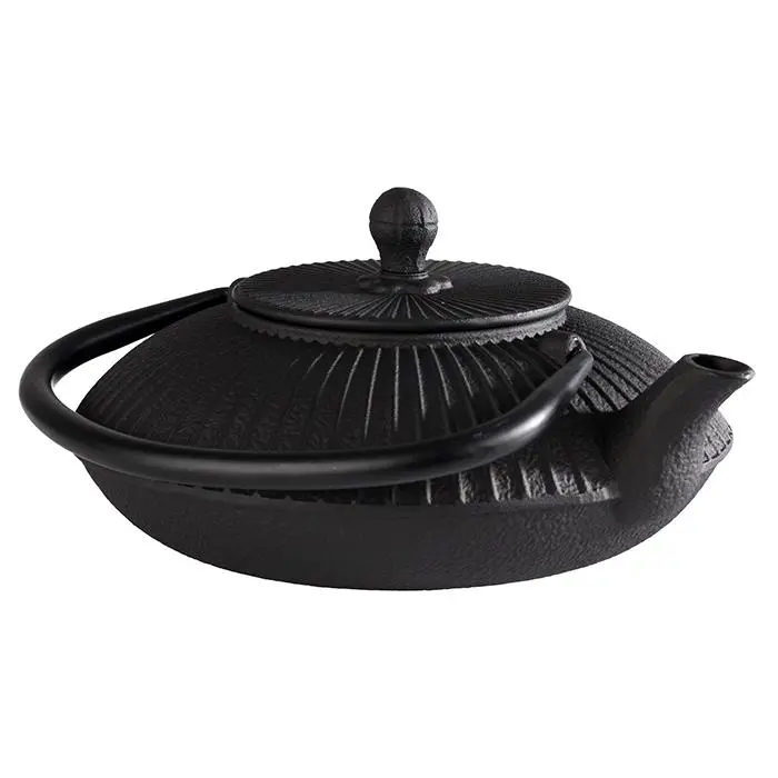 [AP10991] Gusseisen Teekanne 800ml mit Teesieb -schwarz