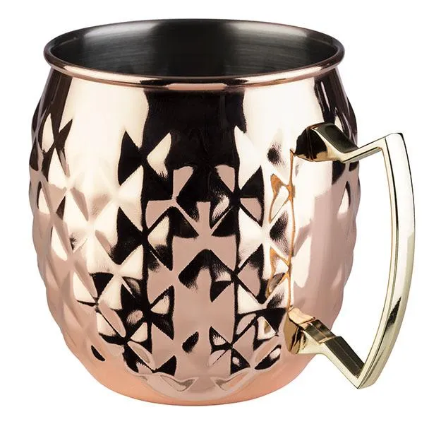 Edelstahlbecher 500ml Diamond-Optik - KUPFER glänzend