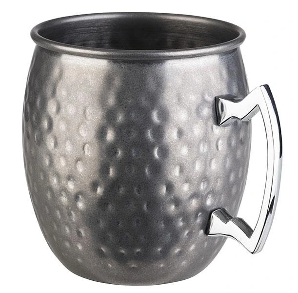Edelstahlbecher 500ml Hammerschlag-Optik - matt
