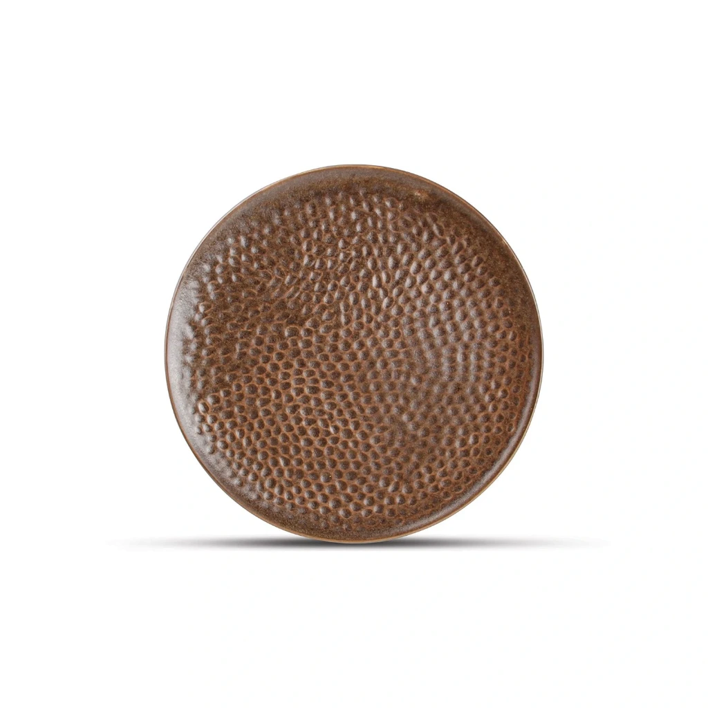 Teller flach 15,5cm hämmert copper Brass