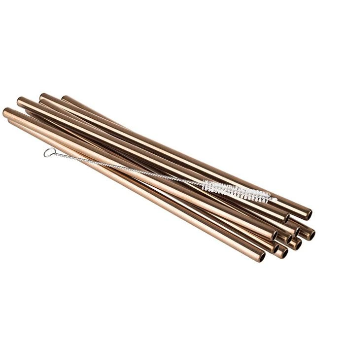 Trinkhalme 11er-Set D0,8 L21,5 (mit Bürste) - KUPFER