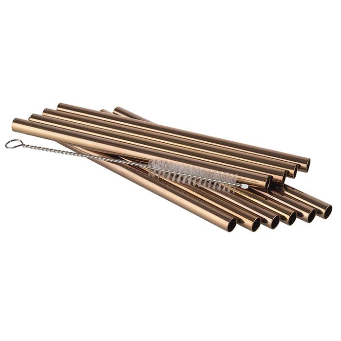 Trinkhalme 11er-Set D0,8 L15 (mit Bürste) - KUPFER