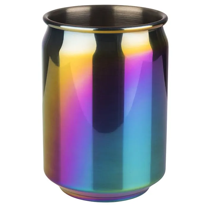 Edelstahlbecher 350ml D7,5 H10 Regenbogen-Look glänzend