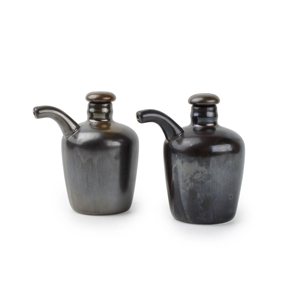 BRASS Öl- und Essigflasche 16cl - silber/kupfer 