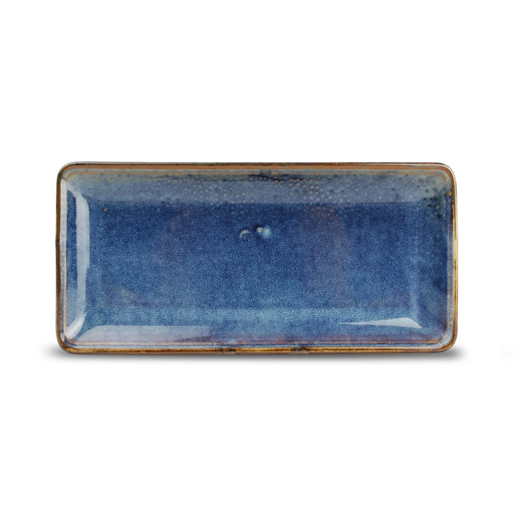 NOVA Teller rechteckig 11,5x25,5cm - blue