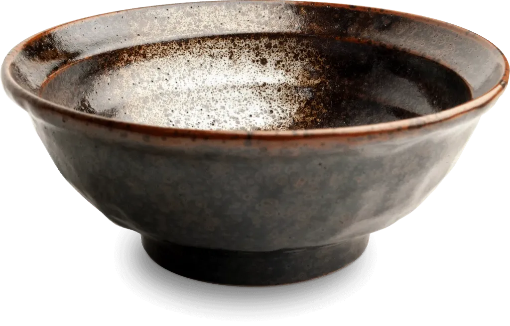 Ramen Schale D22 H9 - braun/creme