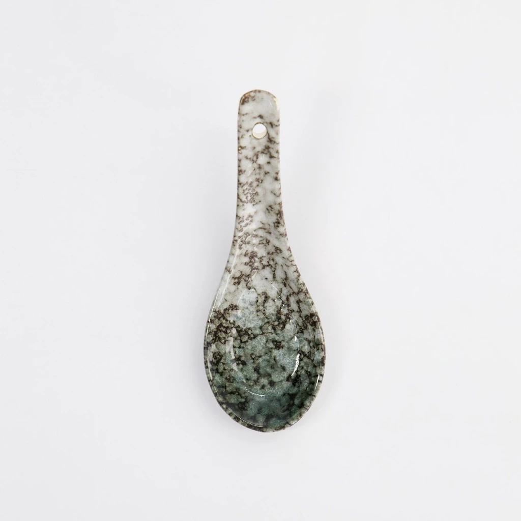 Löffel 13,5cm - grau/grün