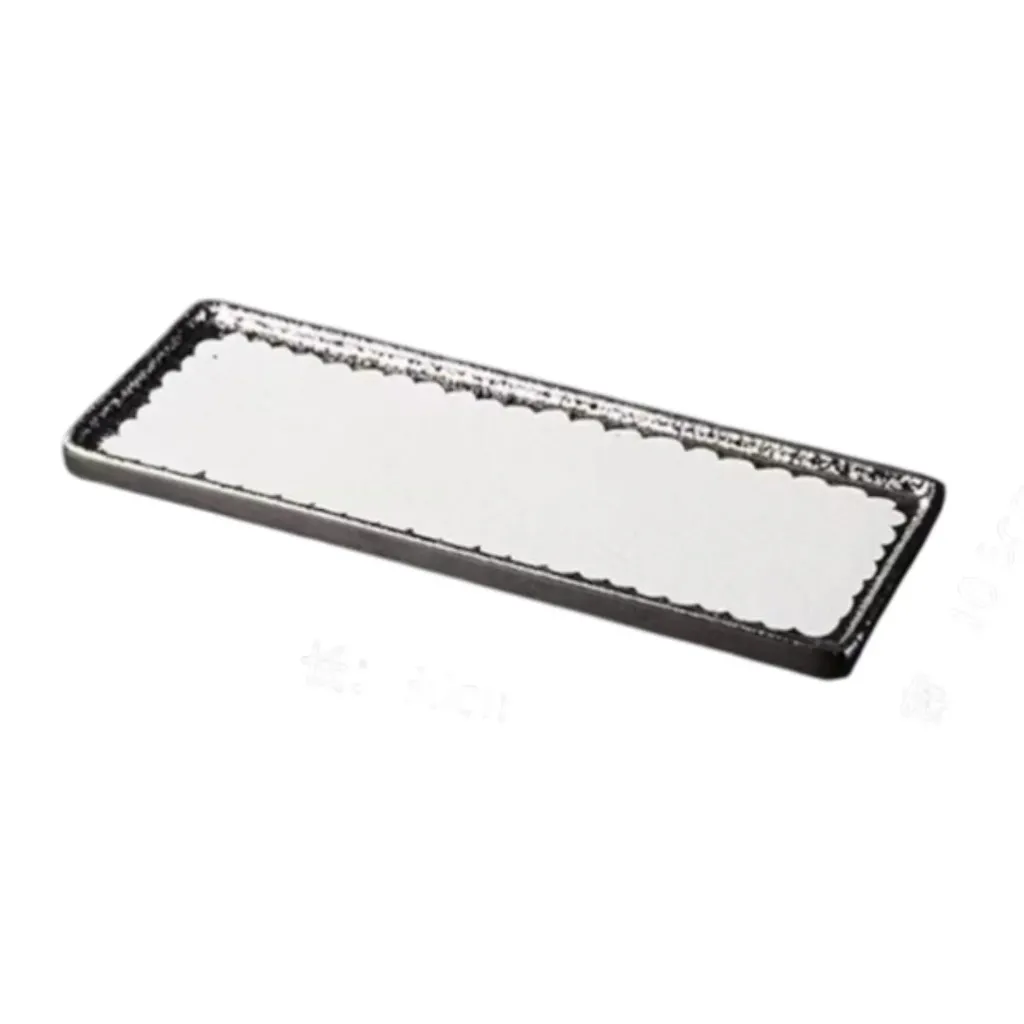 Sushi Teller 30x10,5x2 - weiß/silber